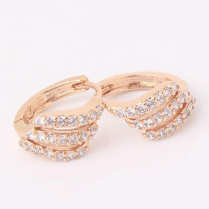 Round Crystal Cubic Zircon Earrings - SexyBling