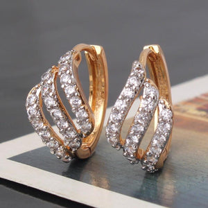Round Crystal Cubic Zircon Earrings - SexyBling