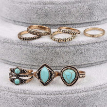 Load image into Gallery viewer, 8Pcs Ring Bohemian Antique Gold Beach Midi Rings - SexyBling