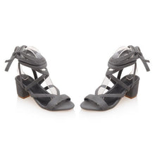 Load image into Gallery viewer, Square Heels Gladiator Women Sandals - SexyBling