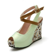 Load image into Gallery viewer, Platform Wedge High Heels Slingback Casual Sandals - SexyBling