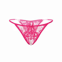 Load image into Gallery viewer, Crotchless Massaging Pearl Thong - SexyBling