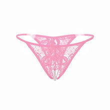Load image into Gallery viewer, Crotchless Massaging Pearl Thong - SexyBling
