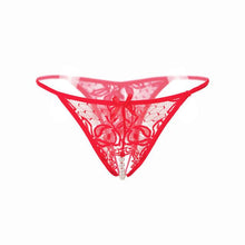 Load image into Gallery viewer, Crotchless Massaging Pearl Thong - SexyBling