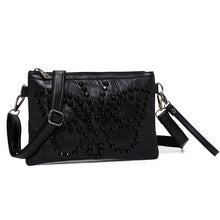 Load image into Gallery viewer, Pretty Black Leather Envelope Clutch - SexyBling