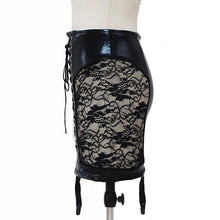 Load image into Gallery viewer, Kinky Vinyl Leather Pencil Skirt - SexyBling