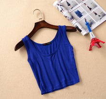 Load image into Gallery viewer, Fitness Sleeveless U Crop Top - SexyBling