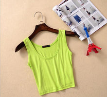 Load image into Gallery viewer, Fitness Sleeveless U Crop Top - SexyBling