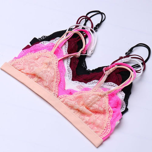 Sexy Floral Wirefree Lace Bra - SexyBling