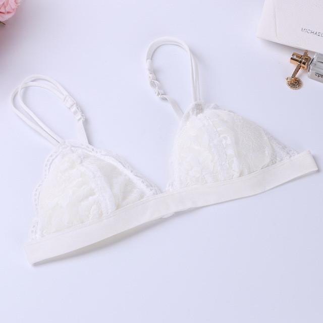 Sexy Floral Wirefree Lace Bra - SexyBling