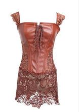 Load image into Gallery viewer, Plus Size Faux Leather Corset - SexyBling