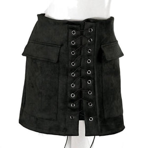 Stunning Body Con Lace Up Pencil Skirt - SexyBling