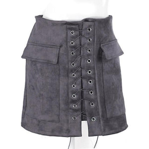 Stunning Body Con Lace Up Pencil Skirt - SexyBling