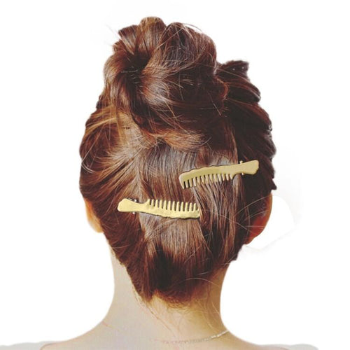 Silver & Gold Antler Hair Clips - SexyBling