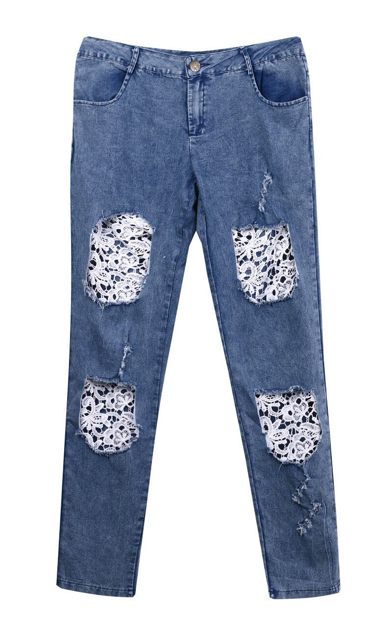 NEW Ripped High Waist Stretch Jeans - SexyBling