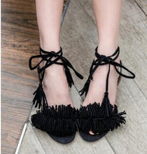 Load image into Gallery viewer, Sexy Floral Tassel Strapped Pumps - SexyBling
