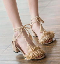 Load image into Gallery viewer, Sexy Floral Tassel Strapped Pumps - SexyBling