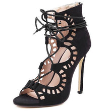 Load image into Gallery viewer, Open Lace Party Pumps - SexyBling