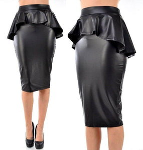 Sexy Solid Jupe Plus Size Skirt - SexyBling