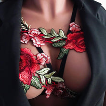Load image into Gallery viewer, Floral Appliques Embroided Crop TOP - SexyBling