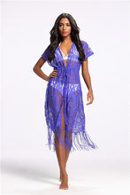 Load image into Gallery viewer, Cute Crochet Tunic Fringe Cover-up - SexyBling