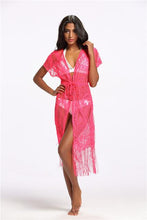 Load image into Gallery viewer, Cute Crochet Tunic Fringe Cover-up - SexyBling