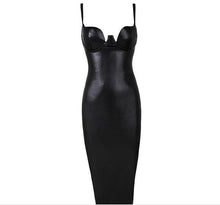 Load image into Gallery viewer, Daring Summer Kim K Leather Dress - SexyBling