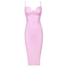 Load image into Gallery viewer, Daring Summer Kim K Leather Dress - SexyBling