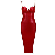 Load image into Gallery viewer, Daring Summer Kim K Leather Dress - SexyBling