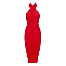 Load image into Gallery viewer, Stylish Halter Bandage Bodycon Dress - SexyBling