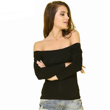 Load image into Gallery viewer, Cute Off Shoulder Long Sleeve Short - SexyBling