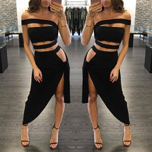 Load image into Gallery viewer, Hot Halter Split Bandage Dress - SexyBling