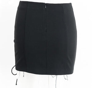 Fiesty Lace Up Hollow Pencil Skirt - SexyBling