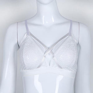 Diva Crochet Lace Flower Bralette - SexyBling