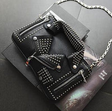 Load image into Gallery viewer, Motorcycle Jacket Chain Rivet Clutch - SexyBling