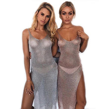 Load image into Gallery viewer, Glamorous Golden Hollow Chain Cover Up - SexyBling
