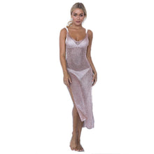 Load image into Gallery viewer, Glamorous Golden Hollow Chain Cover Up - SexyBling