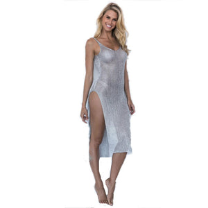 Glamorous Golden Hollow Chain Cover Up - SexyBling