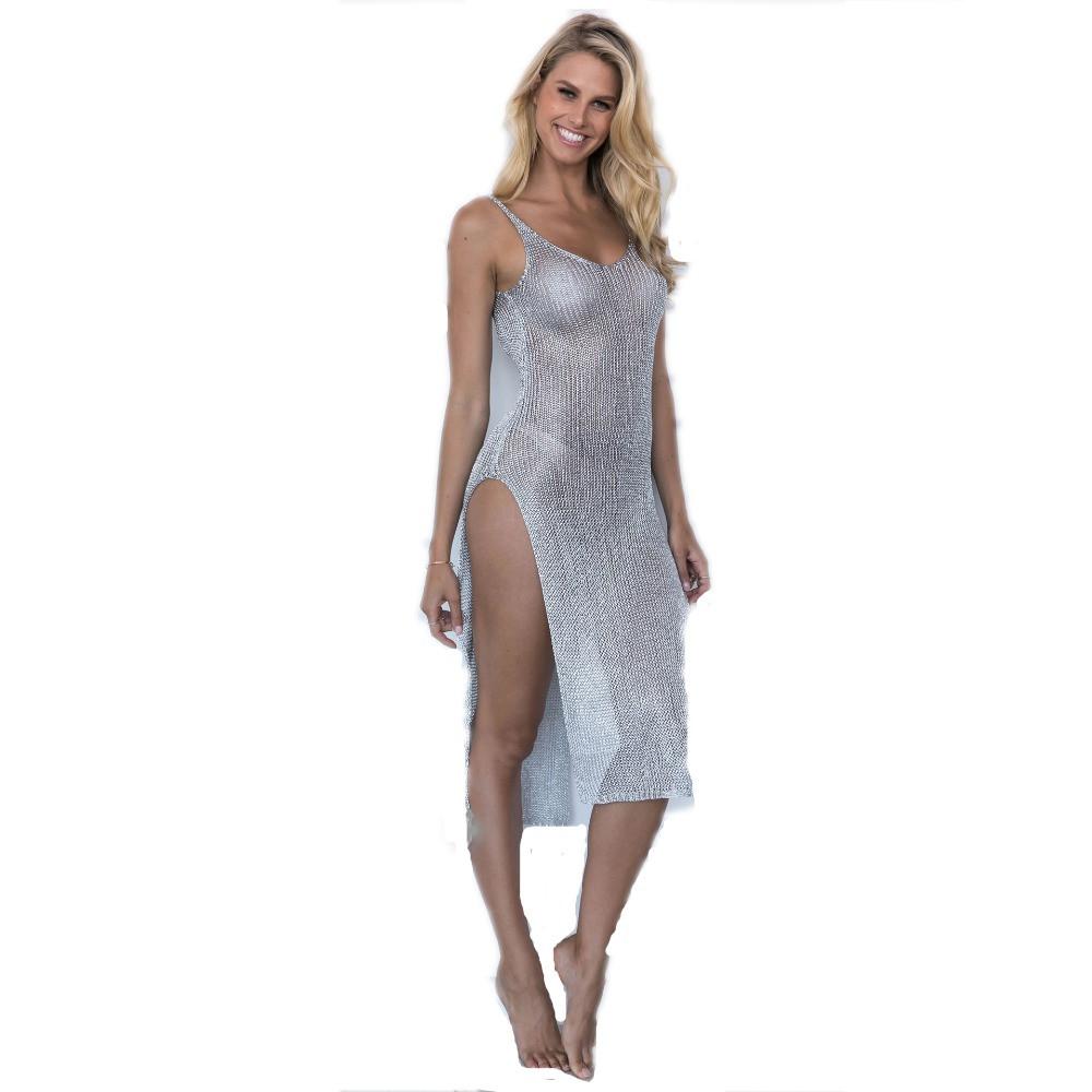 Glamorous Golden Hollow Chain Cover Up - SexyBling