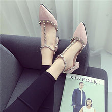 Load image into Gallery viewer, Belt Buckle Hollow Rivet Pumps - SexyBling