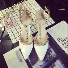 Load image into Gallery viewer, Belt Buckle Hollow Rivet Pumps - SexyBling