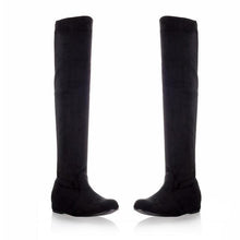 Load image into Gallery viewer, Over the Knee Flock Sexy High Heels Woman Shoes - SexyBling