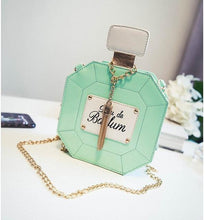 Load image into Gallery viewer, Perfume Bottle Leather Chain Clutch - SexyBling