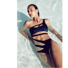 Load image into Gallery viewer, Exotic One Shoulder Monokini Bikini - SexyBling
