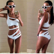 Load image into Gallery viewer, Exotic One Shoulder Monokini Bikini - SexyBling