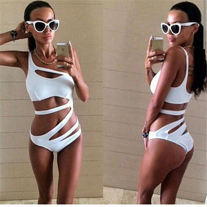 Exotic One Shoulder Monokini Bikini - SexyBling