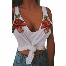 Load image into Gallery viewer, Tropical Party Embroided Tank top - SexyBling