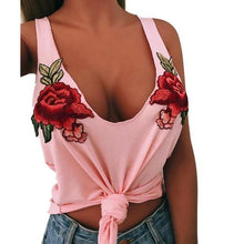 Load image into Gallery viewer, Tropical Party Embroided Tank top - SexyBling