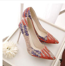Load image into Gallery viewer, Retro Themed Designer Pumps - SexyBling