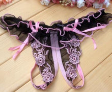 Load image into Gallery viewer, Low Waist Lace Thong Panties - SexyBling